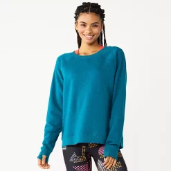 Women's Tek Gear® Easy Ultrasoft Fleece Sweatshirt -The Tek Style Shop 5543912 Night Life Teal