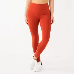 Women's Tek Gear® Ultrastretch High-Waisted Side Pocket Full-Length Leggings -The Tek Style Shop 5550156 Cranberry Kiss