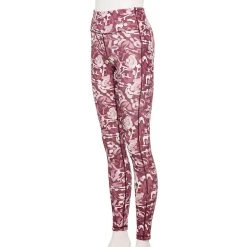 Women's Tek Gear® Ultrastretch High-Waisted Side Pocket Full-Length Leggings -The Tek Style Shop 5550156 Wine Shapes Print