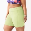 Plus Size Tek Gear® 7-in. Brushed High-Waisted Bike Shorts
