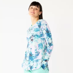 Women's Tek Gear® Long Sleeve Tunic 23 Women's Tek Gear® Long Sleeve Tunic -The Tek Style Shop 5560866 Teal Swirled