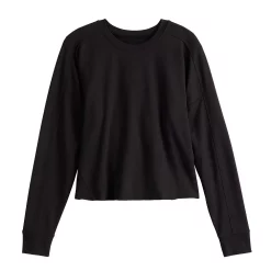 Women's Tek Gear® Easy French Terry Raw-Seam Tee -The Tek Style Shop 5562562 ALT2