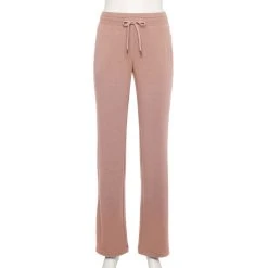 Women's Tek Gear® French Terry Straight-Leg Pants -The Tek Style Shop 5562619 Martini Rose