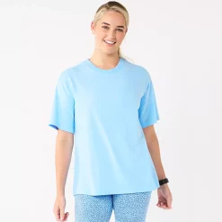 Women's Tek Gear® Oversized Tee -The Tek Style Shop 5565437 Wildflower Blue