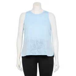 Plus Size Tek Gear® Crop Tank -The Tek Style Shop 5566918 Blue Burnout