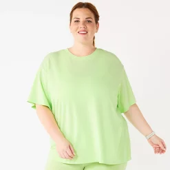 Plus Size Tek Gear® Oversized Tee -The Tek Style Shop 5566961 Brisk Mint