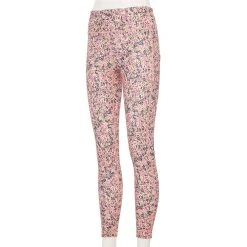 Petite Tek Gear® Ultrastretch High-Waisted 7/8 Leggings with Side Pockets -The Tek Style Shop 5567569 Coral Ditsy Floral