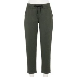 Petite Tek Gear® Weekend French Terry Ankle Pants 8 Petite Tek Gear® Weekend French Terry Ankle Pants -The Tek Style Shop 5567614 Esta Olive