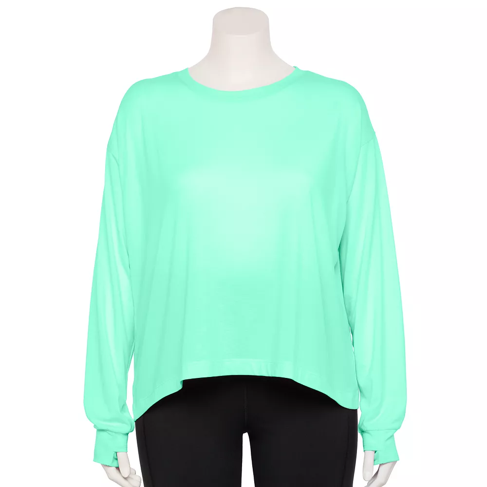 Plus Size Tek Gear® Crewneck Crop Tee 7 Plus Size Tek Gear® Crewneck Crop Tee - Image 7