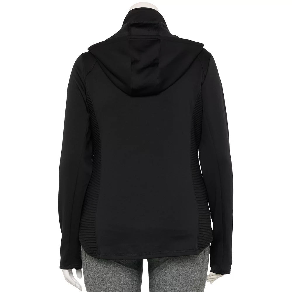 Plus Size Tek Gear® Hooded Mixed-Media Jacket 10 Plus Size Tek Gear® Hooded Mixed-Media Jacket - Image 10