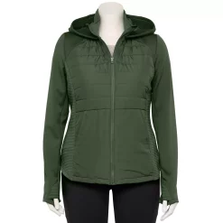 Plus Size Tek Gear® Hooded Mixed-Media Jacket 17 Plus Size Tek Gear® Hooded Mixed-Media Jacket -The Tek Style Shop 5567937 Esta Olive