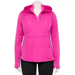 Plus Size Tek Gear® Hooded Mixed-Media Jacket 13 Plus Size Tek Gear® Hooded Mixed-Media Jacket -The Tek Style Shop 5567937 Fuchsia Cashmere