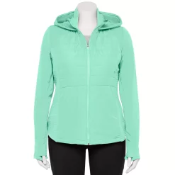 Plus Size Tek Gear® Hooded Mixed-Media Jacket 16 Plus Size Tek Gear® Hooded Mixed-Media Jacket -The Tek Style Shop 5567937 Shy Green
