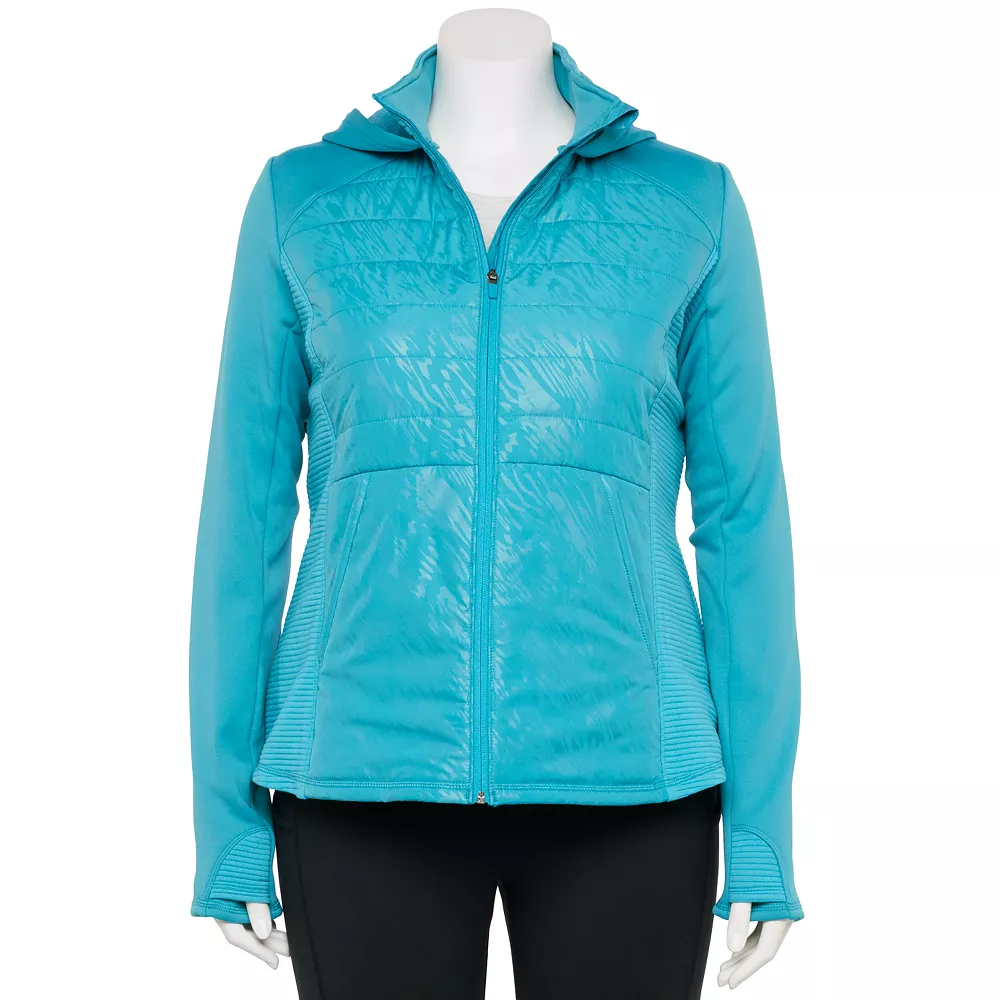 Plus Size Tek Gear® Hooded Mixed-Media Jacket 6 Plus Size Tek Gear® Hooded Mixed-Media Jacket - Image 6