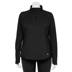 Plus Size Tek Gear® Quarter-Zip Performance Jacket 8 Plus Size Tek Gear® Quarter-Zip Performance Jacket -The Tek Style Shop 5567949 Black
