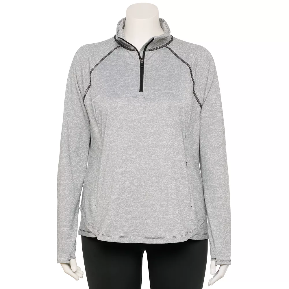 Plus Size Tek Gear® Quarter-Zip Performance Jacket 2 Plus Size Tek Gear® Quarter-Zip Performance Jacket - Image 2