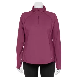 Plus Size Tek Gear® Quarter-Zip Performance Jacket 7 Plus Size Tek Gear® Quarter-Zip Performance Jacket -The Tek Style Shop 5567949 Night Sangria