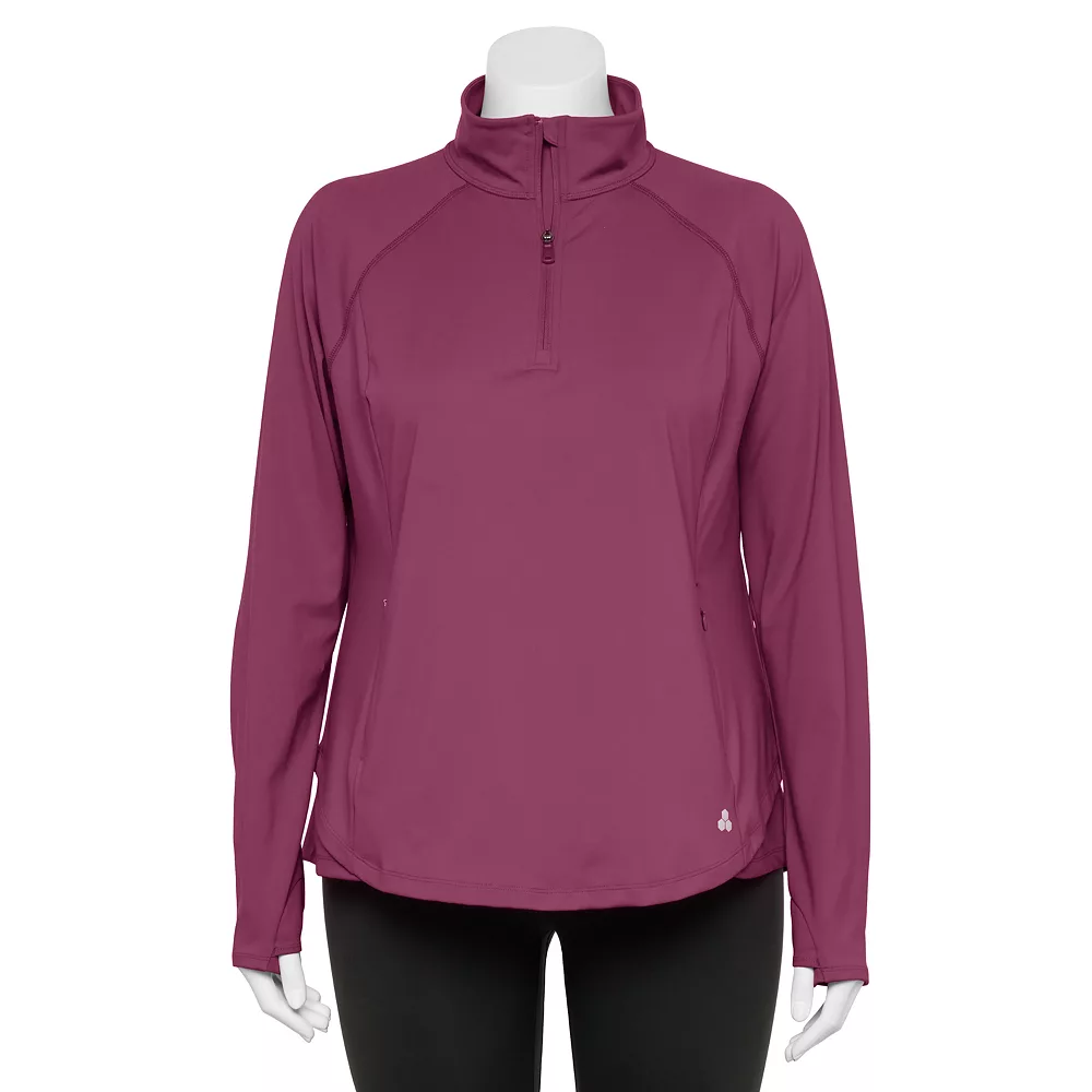Plus Size Tek Gear® Quarter-Zip Performance Jacket 3 Plus Size Tek Gear® Quarter-Zip Performance Jacket - Image 3