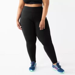 Plus Size Tek Gear® High-Waisted Ultrastrech Side Pocket Leggings 12 Plus Size Tek Gear® High-Waisted Ultrastrech Side Pocket Leggings -The Tek Style Shop 5567969 Black