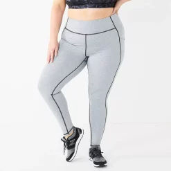 Plus Size Tek Gear® High-Waisted Ultrastrech Side Pocket Leggings 11 Plus Size Tek Gear® High-Waisted Ultrastrech Side Pocket Leggings -The Tek Style Shop 5567969 Gray