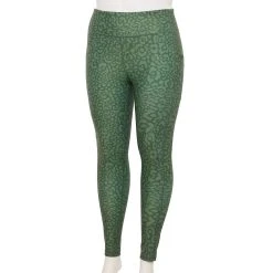 Plus Size Tek Gear® High-Waisted Ultrastrech Side Pocket Leggings 15 Plus Size Tek Gear® High-Waisted Ultrastrech Side Pocket Leggings -The Tek Style Shop 5567969 Green Leopard