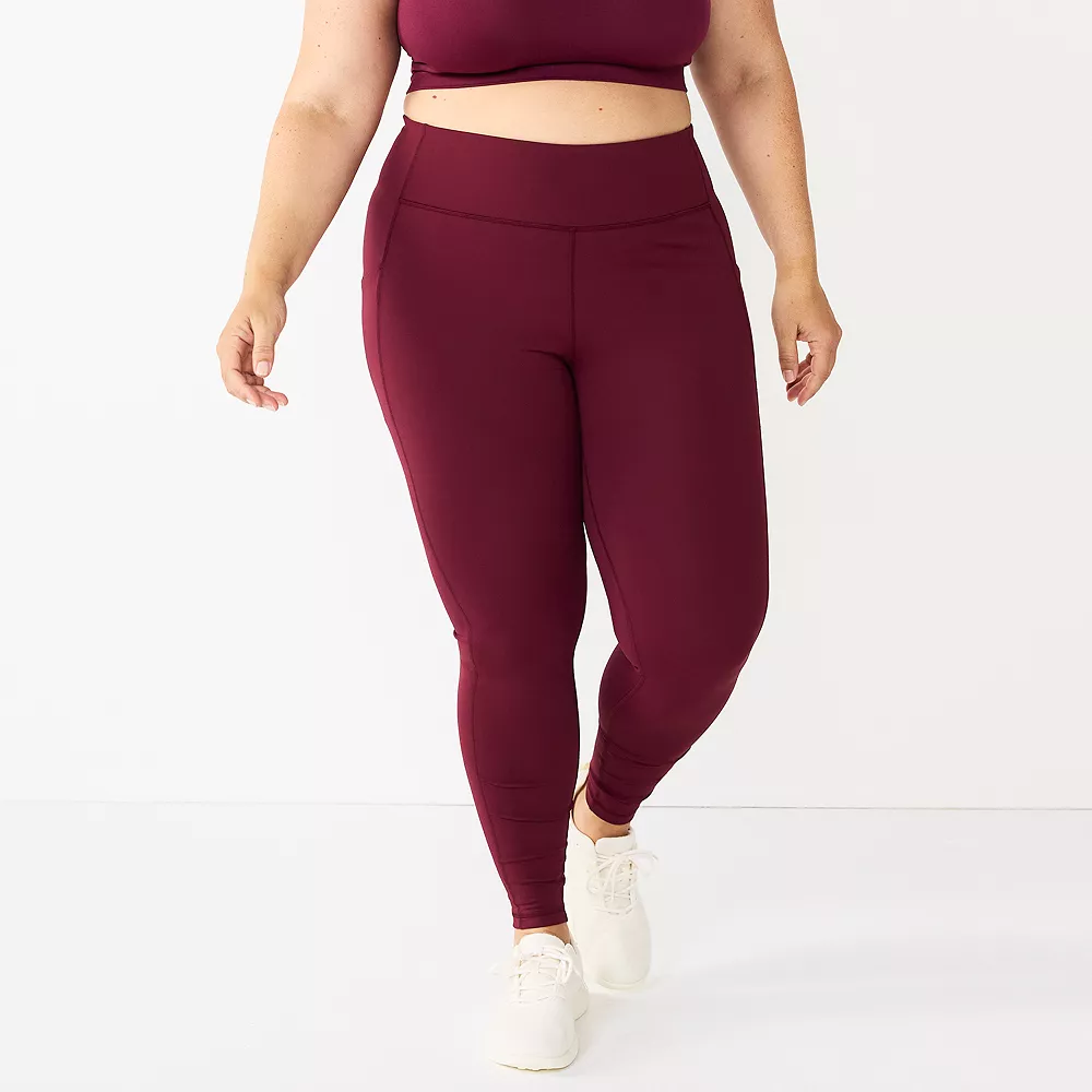 Plus Size Tek Gear® High-Waisted Ultrastrech Side Pocket Leggings 6 Plus Size Tek Gear® High-Waisted Ultrastrech Side Pocket Leggings - Image 6