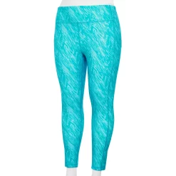 Plus Size Tek Gear® Core High-Waisted Side Pocket 7/8 Leggings -The Tek Style Shop 5568006 Blue Warped