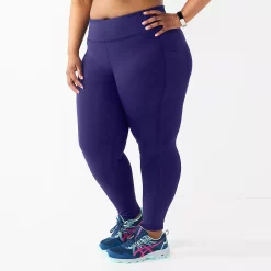 Plus Size Tek Gear® Core High-Waisted Side Pocket 7/8 Leggings -The Tek Style Shop 5568006 Maxwell Purple