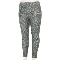 Plus Size Tek Gear® Core High-Waisted Side Pocket 7/8 Leggings -The Tek Style Shop 5568006 Storm Animal