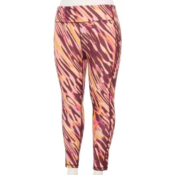 Plus Size Tek Gear® Core High-Waisted Side Pocket 7/8 Leggings -The Tek Style Shop 5568006 Wine Warped