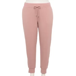 Plus Size Tek Gear® French Terry Joggers 13 Plus Size Tek Gear® French Terry Joggers -The Tek Style Shop 5568083 Martini Rose