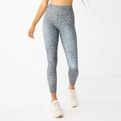 Women's Tek Gear® Ultrastretch High-Waisted Side Pocket 7/8 Leggings -The Tek Style Shop 5576168 Gray Leopard
