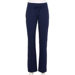 Petite Tek Gear® Essential Straight-Leg Pants -The Tek Style Shop 5576689 Navy Romance