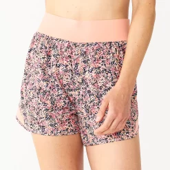 Women's Tek Gear® Multi-Purpose Workout Shorts 22 Women's Tek Gear® Multi-Purpose Workout Shorts -The Tek Style Shop 5621445 Coral Ditsy Floral
