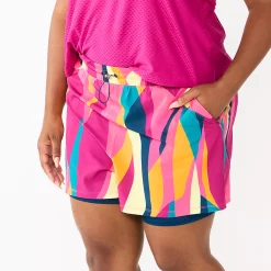 Plus Size Tek Gear® Interrupter Running Shorts -The Tek Style Shop 5636620 Pink Abstract