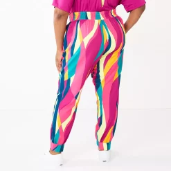 Plus Size Tek Gear® Zipper-Hem Woven Track Pants -The Tek Style Shop 5636707 ALT