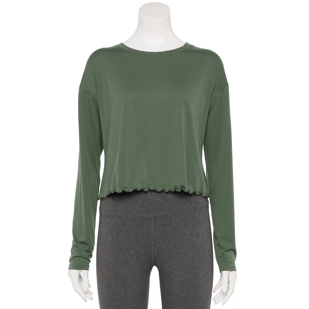 Women's Tek Gear® Lettuce-Edge Cross-Back Top 6 Women's Tek Gear® Lettuce-Edge Cross-Back Top - Image 6