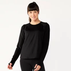 Women's Tek Gear® Performance Long Sleeve Tee -The Tek Style Shop 5653105 Black