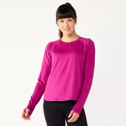 Women's Tek Gear® Performance Long Sleeve Tee -The Tek Style Shop 5653105 Fantasy Berry