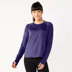 Women's Tek Gear® Performance Long Sleeve Tee -The Tek Style Shop 5653105 Maxwell Purple
