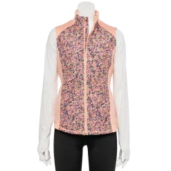 Women's Tek Gear® Mixed-Media Vest 12 Women's Tek Gear® Mixed-Media Vest -The Tek Style Shop 5653460 Coral Ditsy Floral