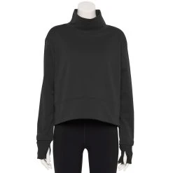 Women's Tek Gear® Run Mockneck Long Sleeve Top 10 Women's Tek Gear® Run Mockneck Long Sleeve Top -The Tek Style Shop 5653465 Black