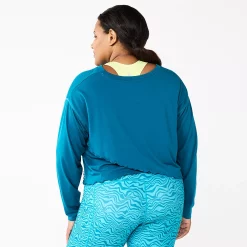 Plus Size Tek Gear® Lettuce-Edge Cross-Back Top 13 Plus Size Tek Gear® Lettuce-Edge Cross-Back Top -The Tek Style Shop 5655893 ALT