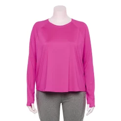 Plus Size Tek Gear® Performance Long Sleeve Tee 16 Plus Size Tek Gear® Performance Long Sleeve Tee -The Tek Style Shop 5656046 Fantasy Berry