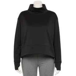 Plus Size Tek Gear® Run Mockneck Long Sleeve Top 10 Plus Size Tek Gear® Run Mockneck Long Sleeve Top -The Tek Style Shop 5656848 Black