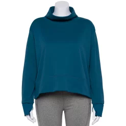 Plus Size Tek Gear® Run Mockneck Long Sleeve Top 9 Plus Size Tek Gear® Run Mockneck Long Sleeve Top -The Tek Style Shop 5656848 Blue Crayon