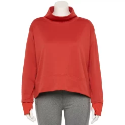 Plus Size Tek Gear® Run Mockneck Long Sleeve Top 12 Plus Size Tek Gear® Run Mockneck Long Sleeve Top -The Tek Style Shop 5656848 Cranberry Kiss