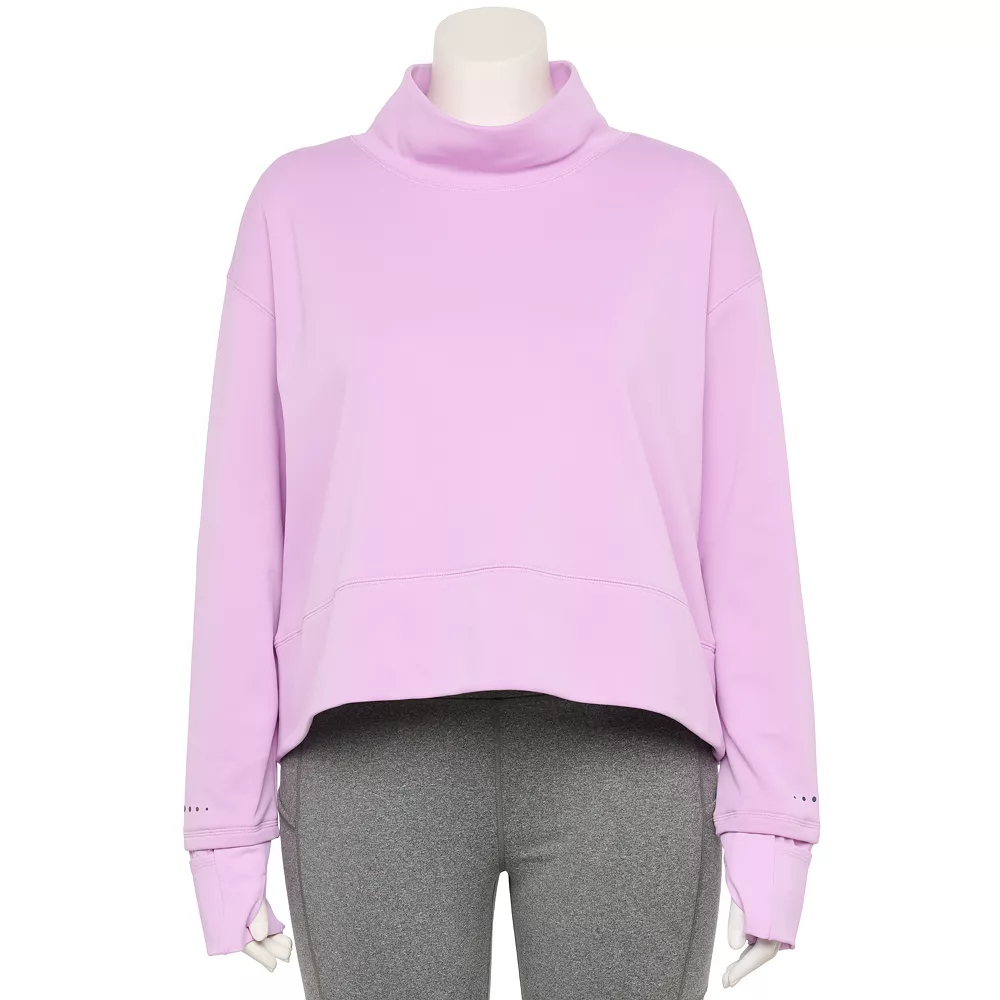 Plus Size Tek Gear® Run Mockneck Long Sleeve Top 2 Plus Size Tek Gear® Run Mockneck Long Sleeve Top - Image 2