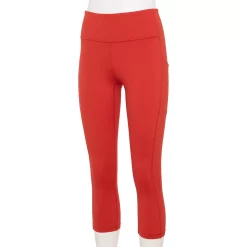 Women's Tek Gear® Ultrastretch Pocket High-Waisted Capri Leggings -The Tek Style Shop 5660787 Cranberry Kiss