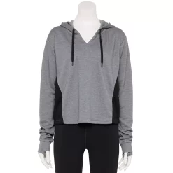 Women's Tek Gear® Stretch Fleece Hoodie -The Tek Style Shop 5661359 Smokey Slate
